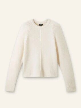 ME+EM Cashmere Bouclé Relaxed Sweater – Ivory XS